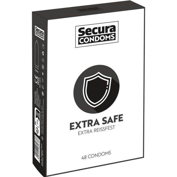 Secura: Extra Safe, Kondomer, 48-pack Transparent