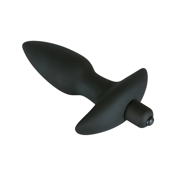Black Velvets: Vibrating Plug Svart Medium