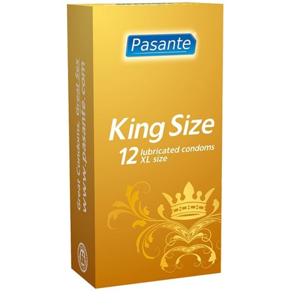 Pasante King Size: Kondomer, 12-pack Transparent