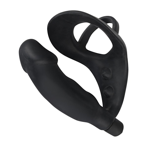 Black Velvets: Ring & Vibro Plug Svart