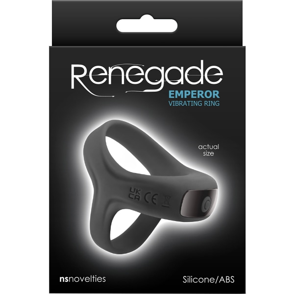 Renegade: Emperor, Vibrating Ring, black Svart