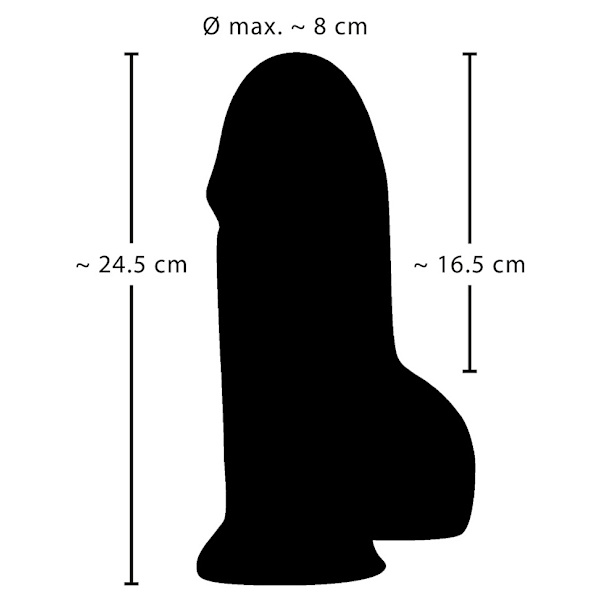 Realistixxx: Real Big Dildo, 24.5 cm Ljus hudfärg