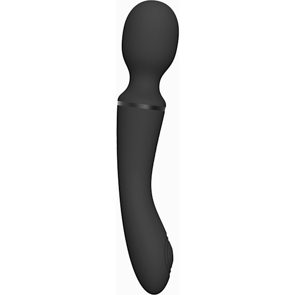 Vive: Nami, Pulse-Wave Wand Vibrator with Clitoral Sleeves Svart