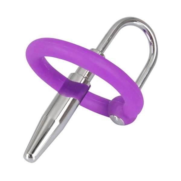 You2Toys: Penis Plug with a Glans Ring Lila, Silver