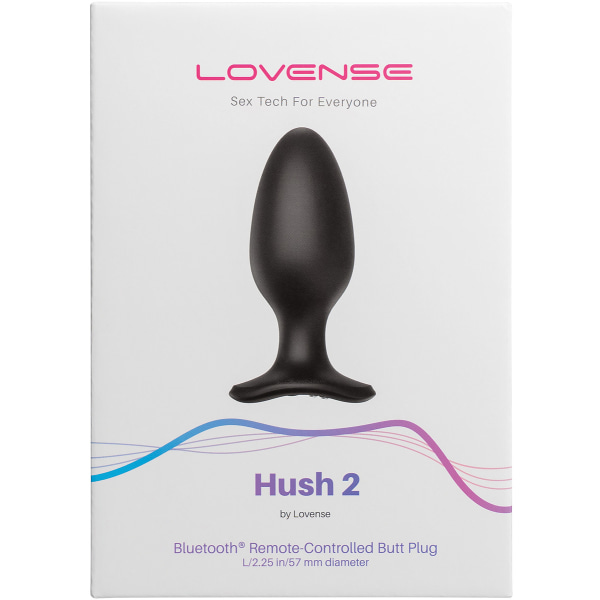Lovense: Hush 2, Bluetooth Butt Plug Svart