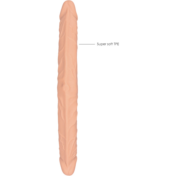 RealRock Skin: Double Dong, 36 cm, ljus Ljus hudfärg