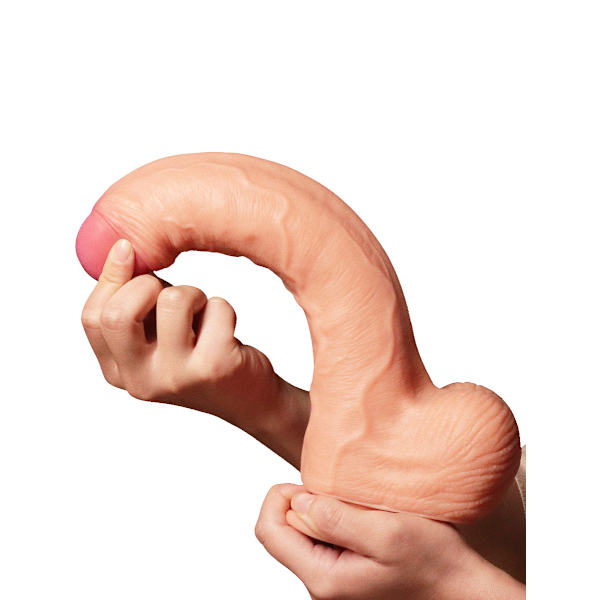 LoveToy: Dual-Layered Silicone Cock Ljus hudfärg 28 cm