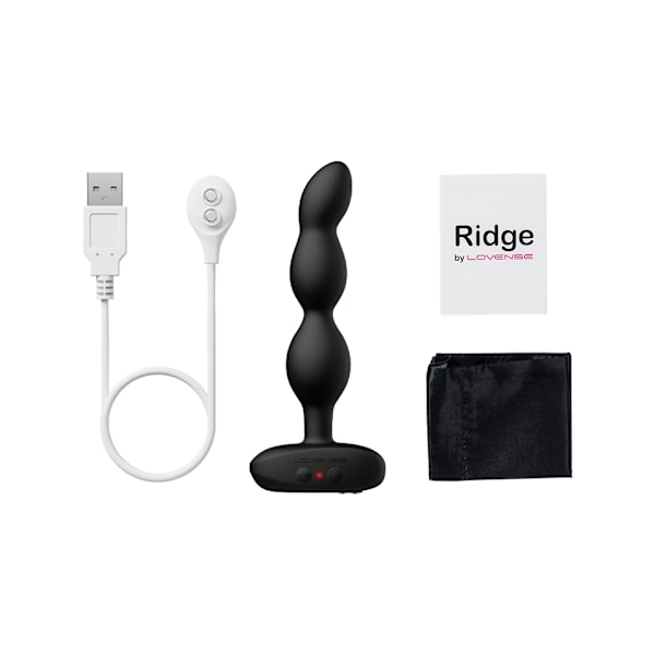 Lovense: Ridge, App Controlled Rotating Anal Beads Svart