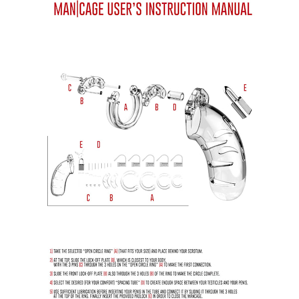 ManCage: Model 13, 6.4 cm Transparent