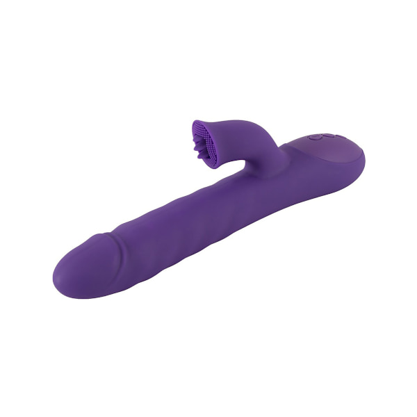 Sweet Smile: Thrusting & Rotating Pearl Vibrator Lila