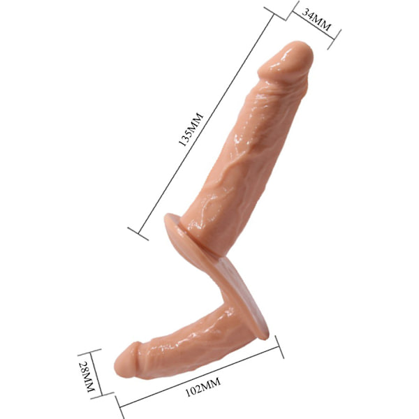 Baile: Ultra Harness with Double Dildos Strap-On Ljus hudfärg, Svart
