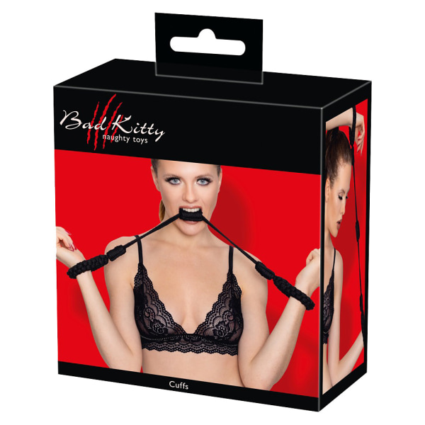 Bad Kitty: Cuffs Rope Svart S/M