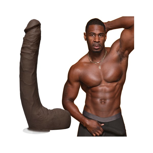 Signature Cocks: Jax Slayher, Realistic Ultraskyn Dildo, 27 cm Mörk hudfärg