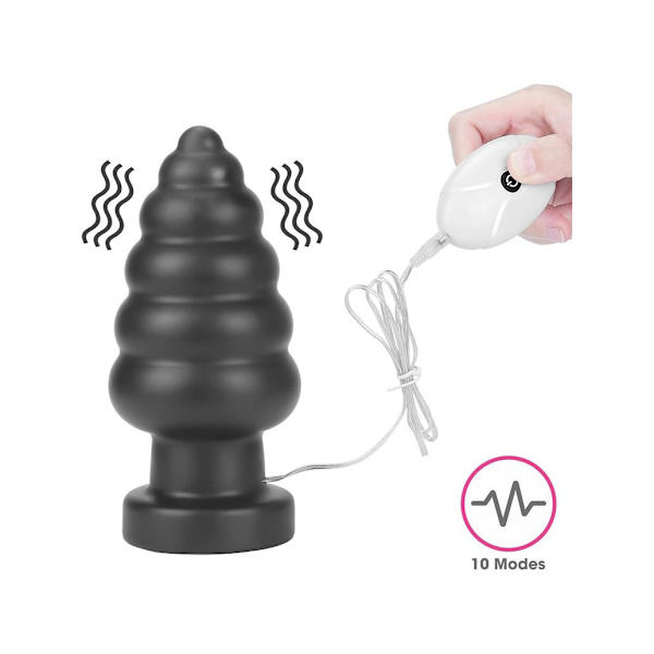 LoveToy: King Sized Vibrating Anal Cracker Svart