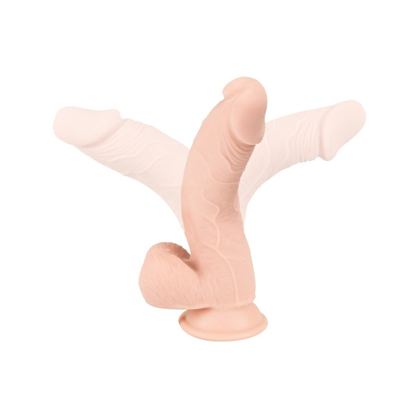 Nature Skin: Bendable Realistic Dildo, 24 cm Ljus hudfärg