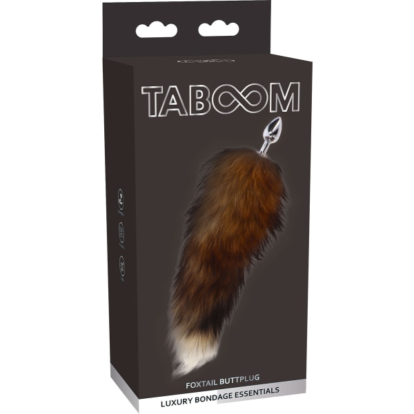 Taboom: Foxtail Buttplug Brun, Silver, Vit