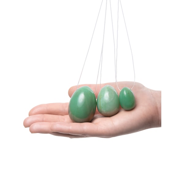 La Gemmes: Yoni Egg Set, Jade (S-M-L) Grön