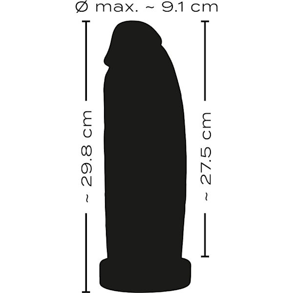 Realistixxx: Real Giant, 30 cm Svart