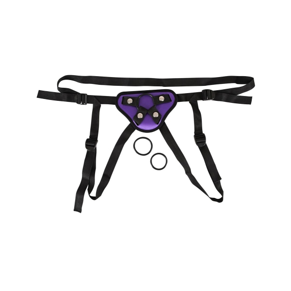 You2Toys: Universal Harness with 3 Rubber Rings Lila, Svart