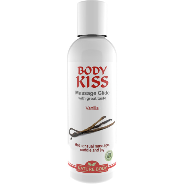 Nature Body White: Body Kiss Massage Glide, Vanilje, 100 ml Transparent