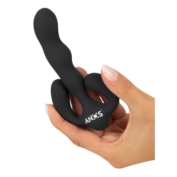 Anos: Flexible Prostate Stimulator with 3 motors Svart