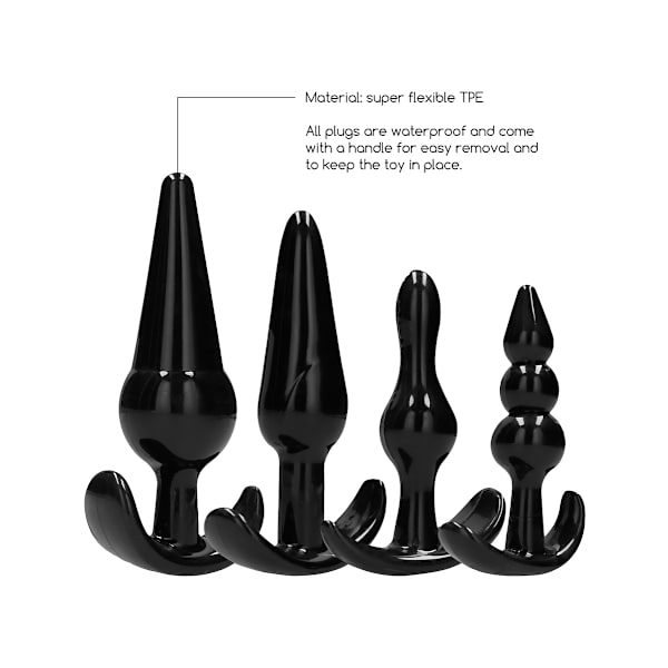 Sono: 4-piece Butt Plug Set Svart