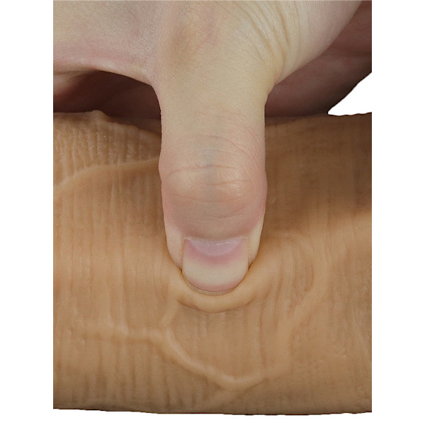LoveToy: Dual-Layered Silicone Handle Cock Ljus hudfärg 33 cm