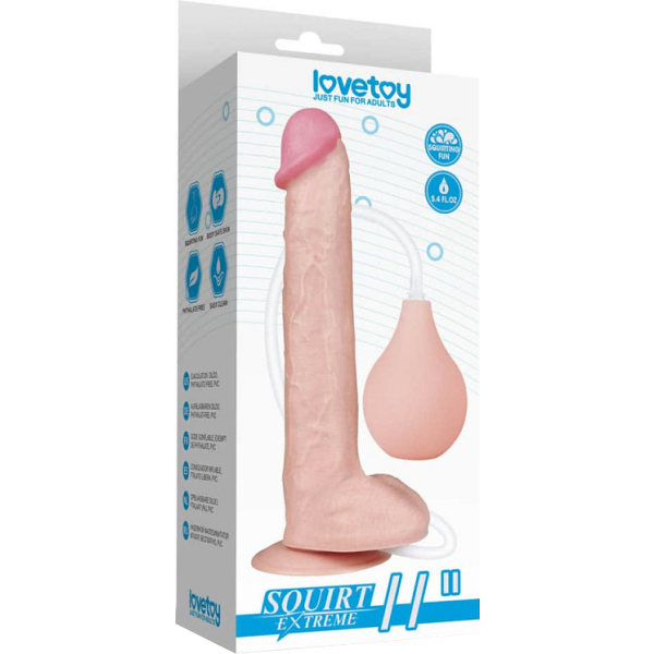 LoveToy: Squirt Extreme Dildo Ljus hudfärg 28 cm