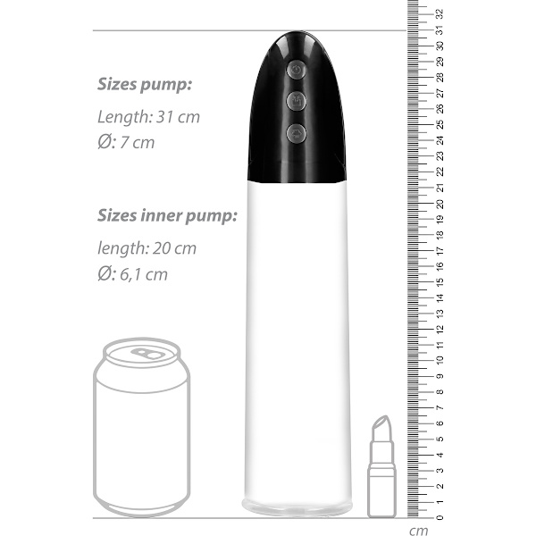 Pumped: Rechargeable Automatic Cyber Pump with Masturbation S... Transparent