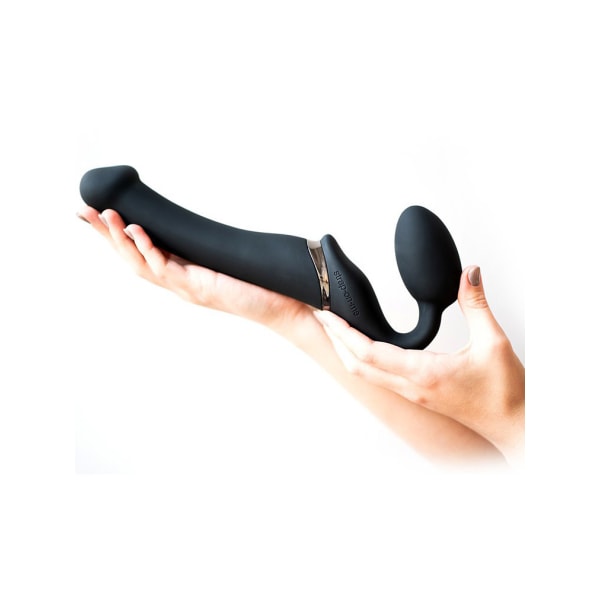 Strap-On-Me: Bendable Strap-On with 3 motors, XL Svart