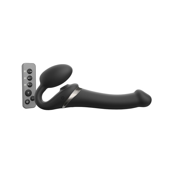 Strap-On-Me: Multi Orgasm Bendable Strap-On Vibrator, M Svart