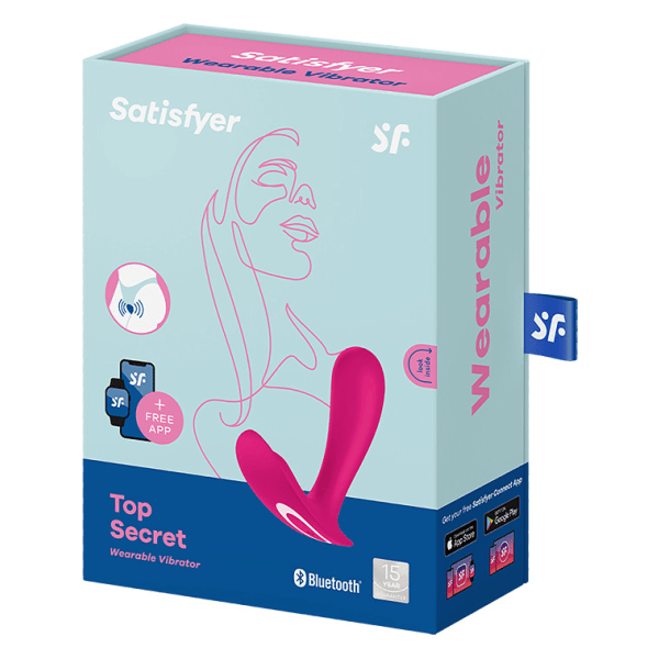 Satisfyer Connect: Top Secret, Käytettävä Vibratori, vaaleanpunainen Rosa