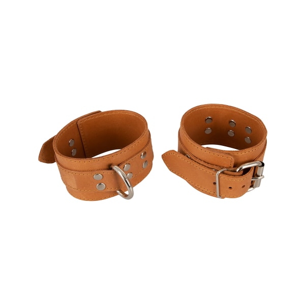 ZADO: Leather Wrist Cuffs Brun