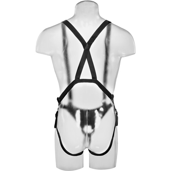 Pipedream: King Cock, Hollow Strap-On Ljus hudfärg, Svart 25 cm