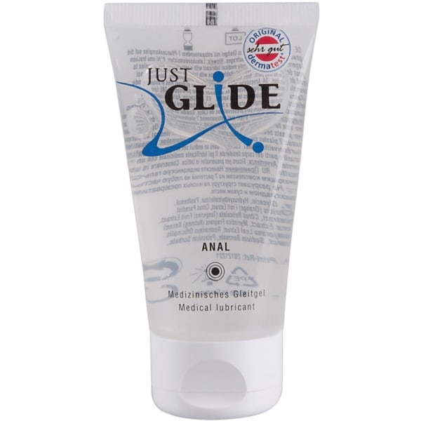 Just Glide Anal: Vattenbaserat Glidmedel, 50 ml Transparent