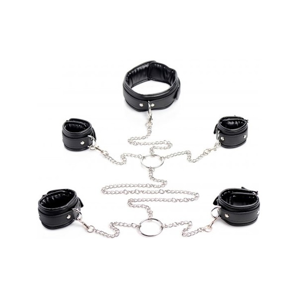 Strict: Slave Bondage Shackle Set Svart