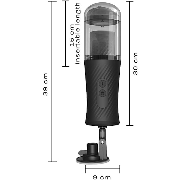 Dorcel: Thrust Blow, Automatic Thrusting Masturbator Svart, Transparent