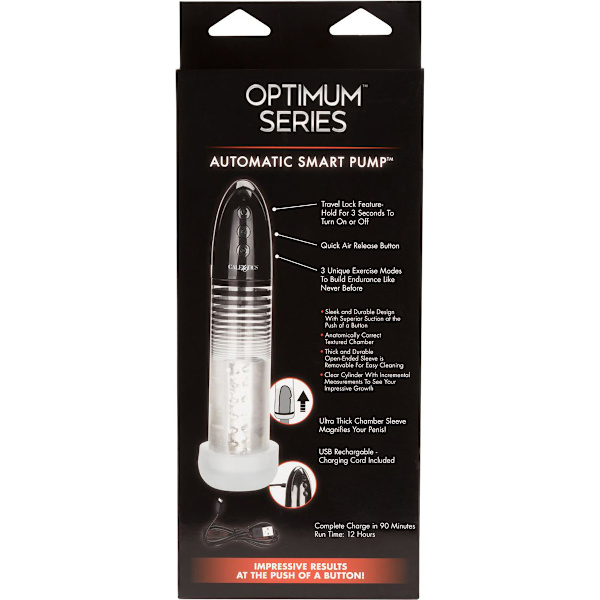 California Exotic: Optimum Series, Automatic Smart Pump Svart, Transparent