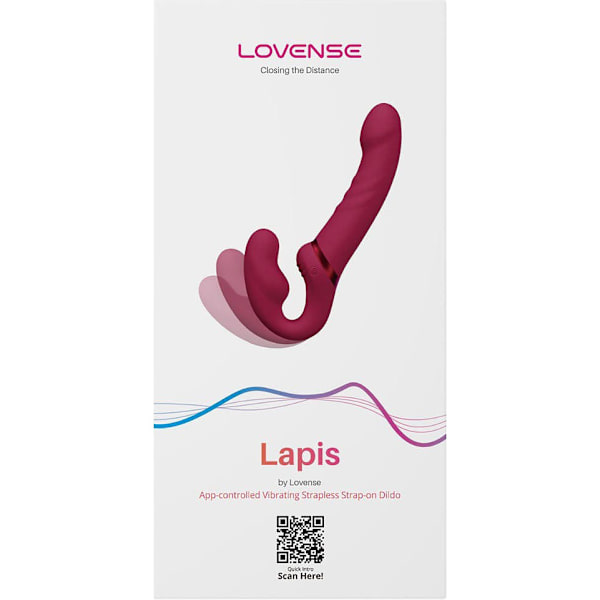 Lovense: Lapis, Bluetooth Vibrating Strapless Strap-on Dildo Rosa