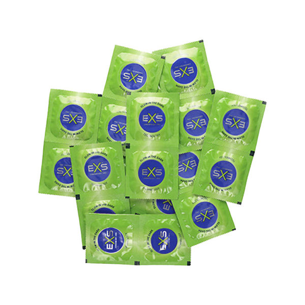 EXS Glow in the Dark: Condoms, 100-pack Självlysande
