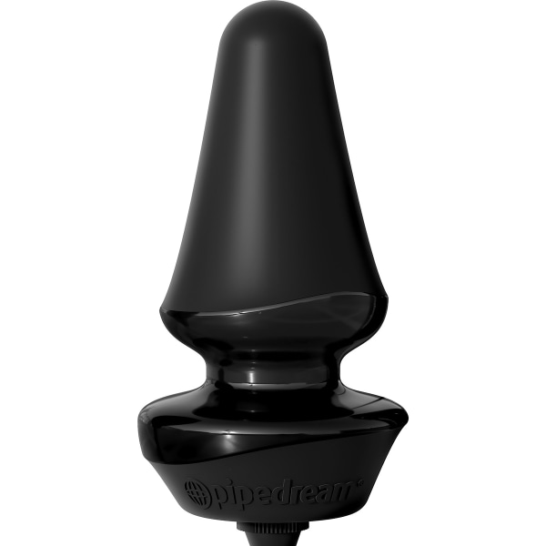 Pipedream Anal Fantasy: Inflatable Silicone Anal Plug, black Svart