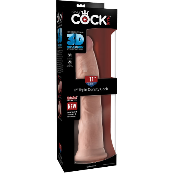 Pipedream: King Cock, Triple Density Cock Ljus hudfärg 11 tum