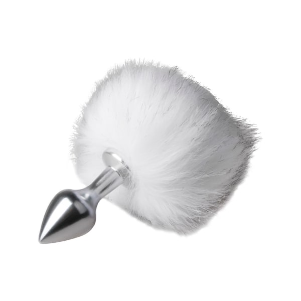 EasyToys: Bunny Tail Plug No. 1, silver/white Silver, Vit