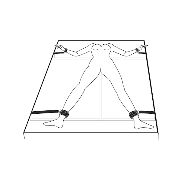 EasyToys: Under The Bed Restraint Set Svart