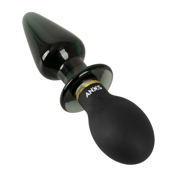 Anos: Double-Ended Butt Plug with Vibration Svart