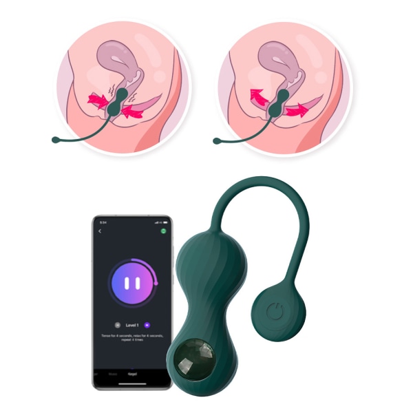 Magic Motion: Crystal Duo, App-Controlled Kegel Vibrator Grön