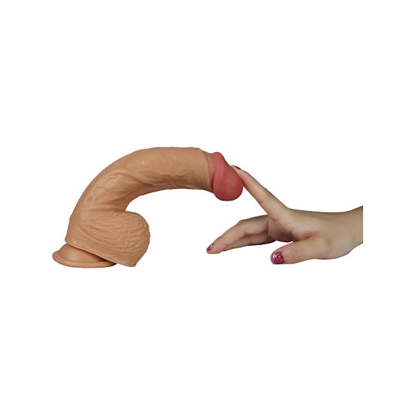 LoveToy: Liam, Silicone Rotating Cock with Vibration, 22 cm Ljus hudfärg