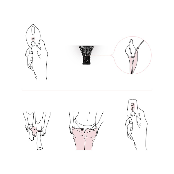 Pantyrebel: Remote Control Vibrating Lace Thong Svart