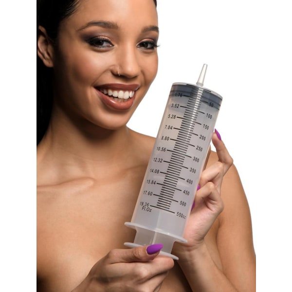 CleanStream: Enema Syringe with Tube (550 ml) Transparent