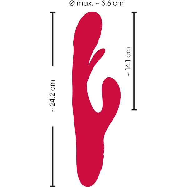 Sød Smil: Kanin Vibrator med G-Punkt Stimulation Röd